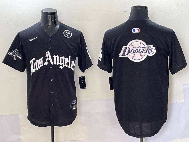 Men Los Angeles Dodgers Blank Black Five generations Joint Name 2025 Nike MLB Jersey style 84->los angeles dodgers->MLB Jersey